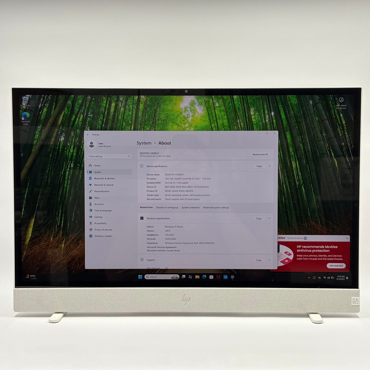 HP Envy All In One TPC-1052-24 i5-1335u 1.30GHz 16GB RAM 256GB SSD