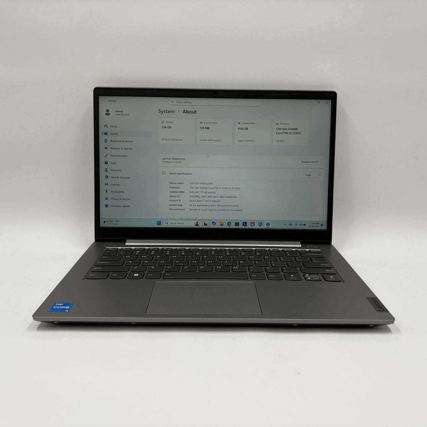 Lenovo ThinkBook 14 G4 21DH0015US 14" i5-1235U 1.3GHz 8GB RAM 256GB SSD