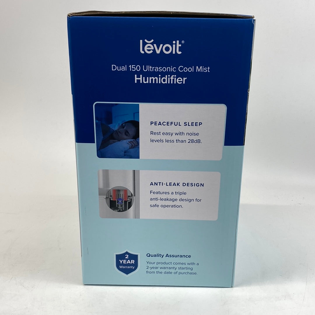New Levoit Dual 150 Ultrasonic Cool Mist Humidifier LUH-D302-WUS