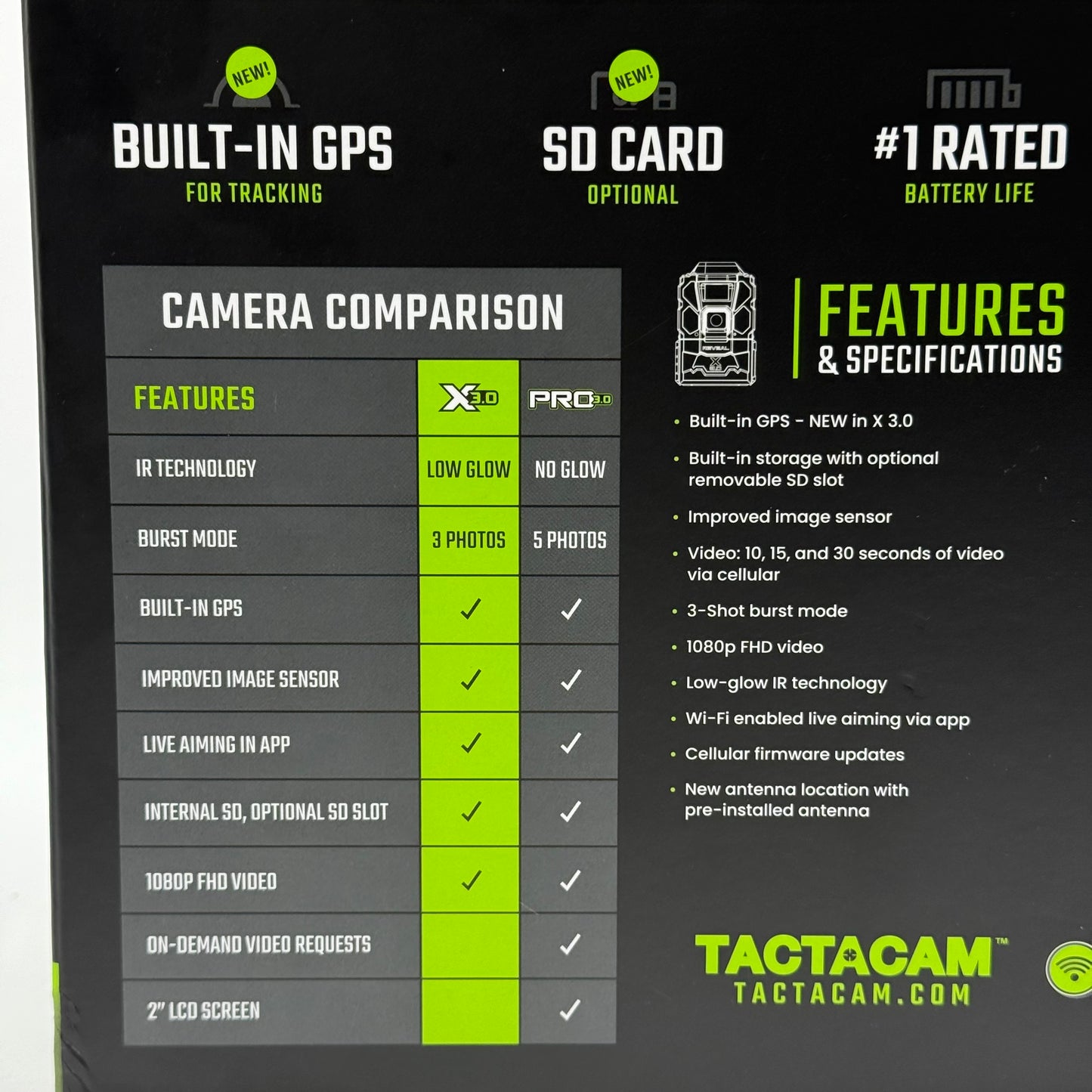 New Tactacam Reveal X 3.0 2-Pack Cellular Trail Camera RV-XG3-BNDL1