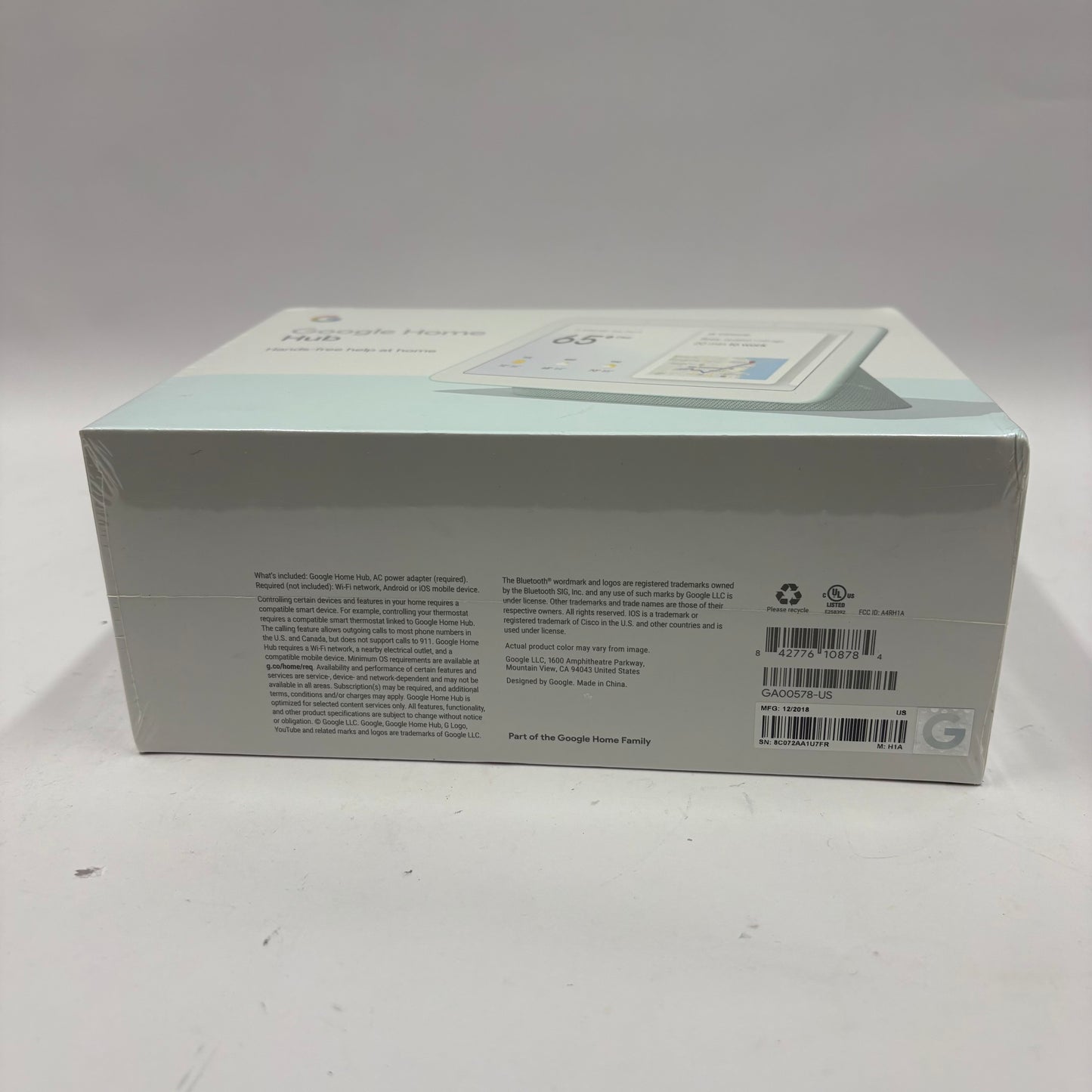 Google Home Hub 1st Gen Smart Display Green GA00578-US