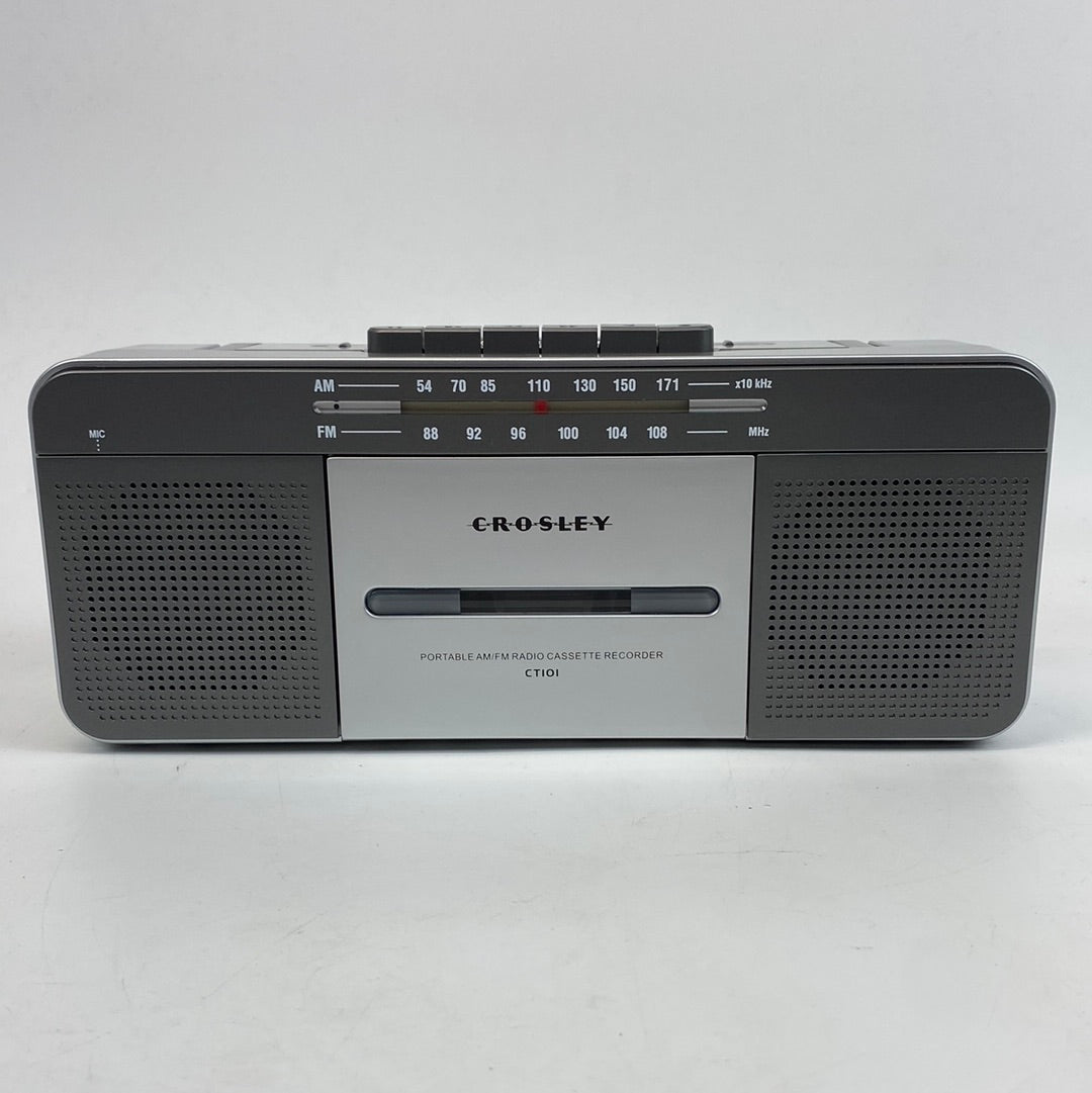 Crosley CT101A-GY Portable Bluetooth Cassette Player with AM/FM Radio