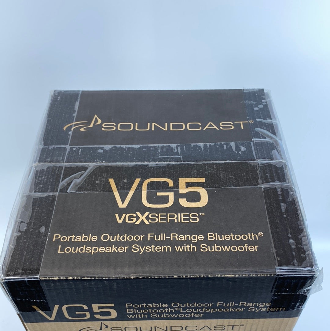 New Sealed SoundCast VG5 Portable Outdoor Full Range Bluetooth Speaker System