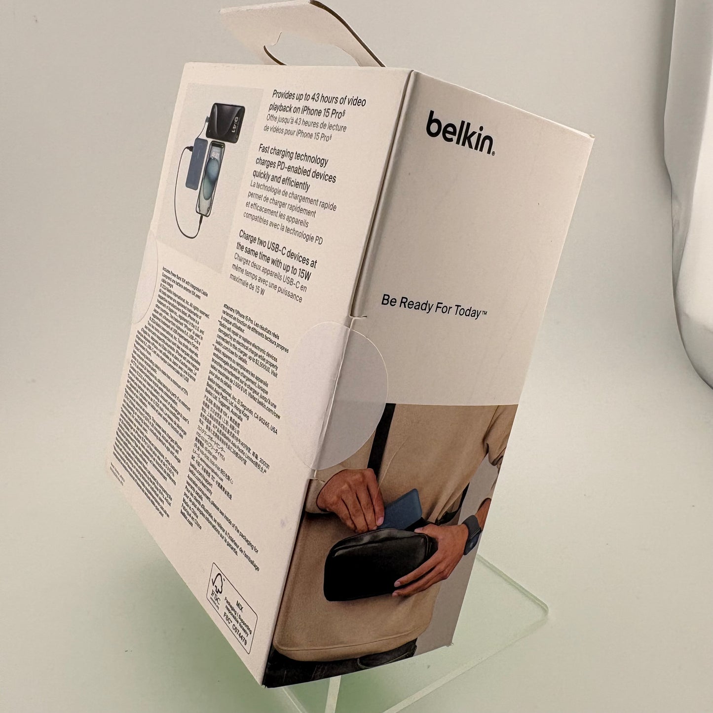 New Belkin BoostCharge Power Bank 10K With Integrated Cable BPB021