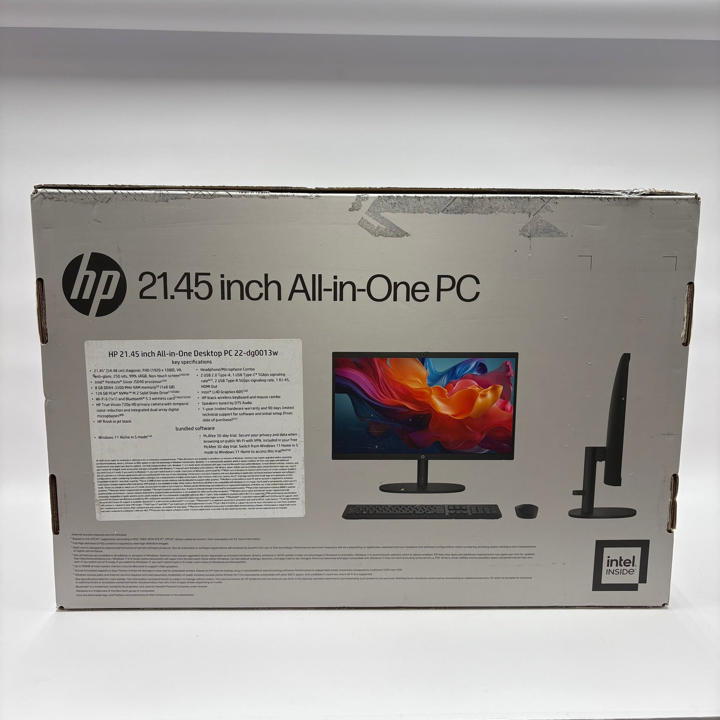 HP AIO 22-DG0013W 21.5" Pentium Silver 1.50GHz 8GB RAM