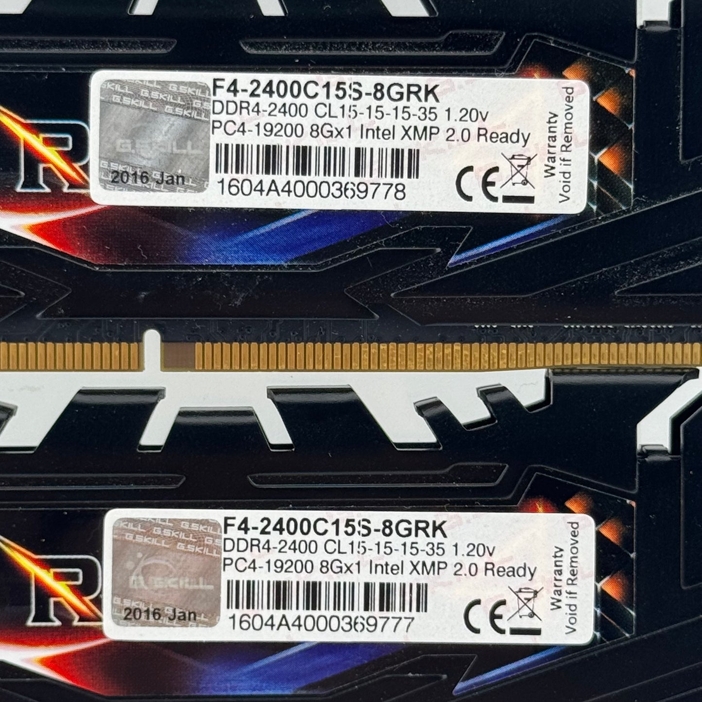 G.Skill RipJaws 16GB (2x8GB) RAM DDR4 2400MHz F4-2400C15S-8GRK