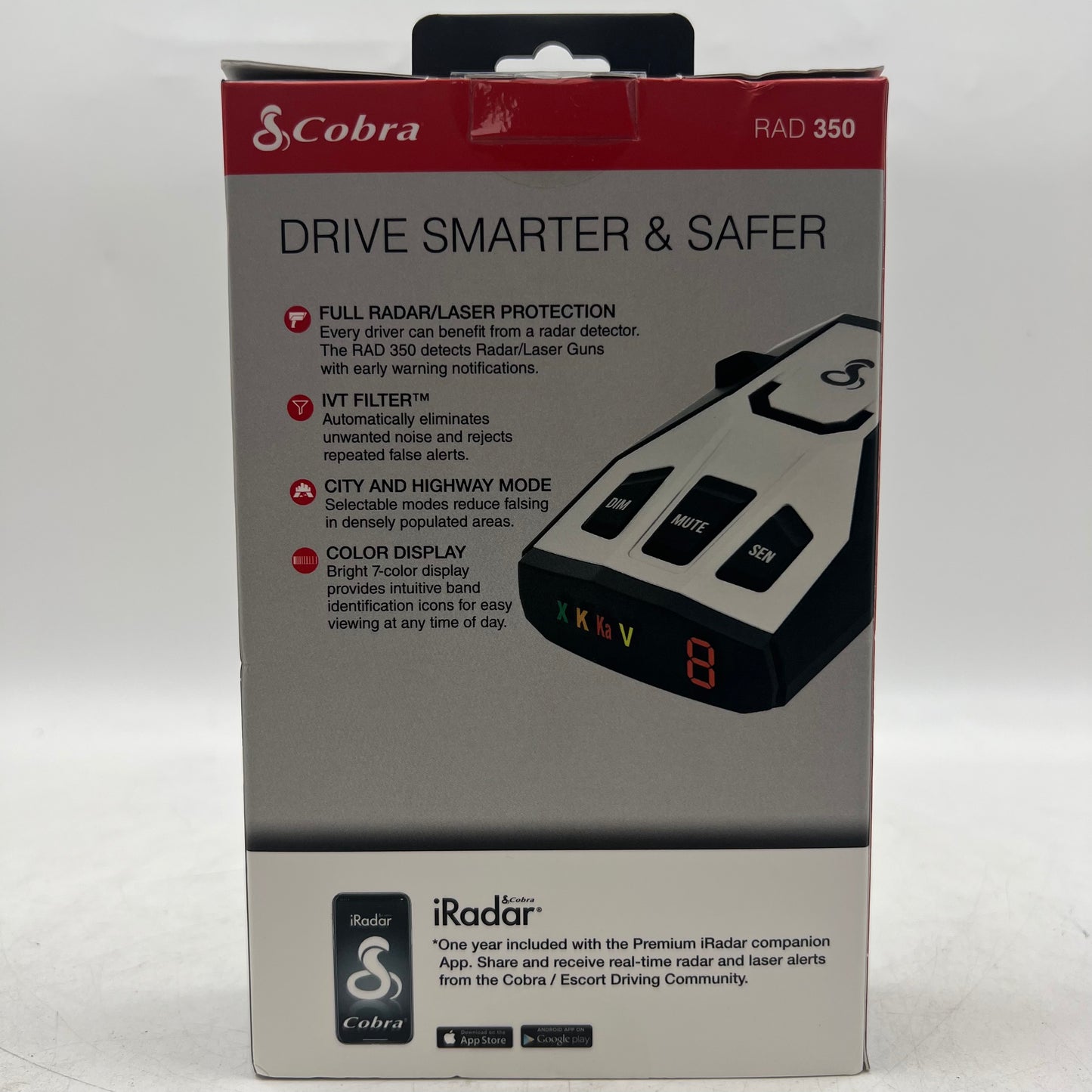 New Cobra RAD 350 Radar & Laser Detector