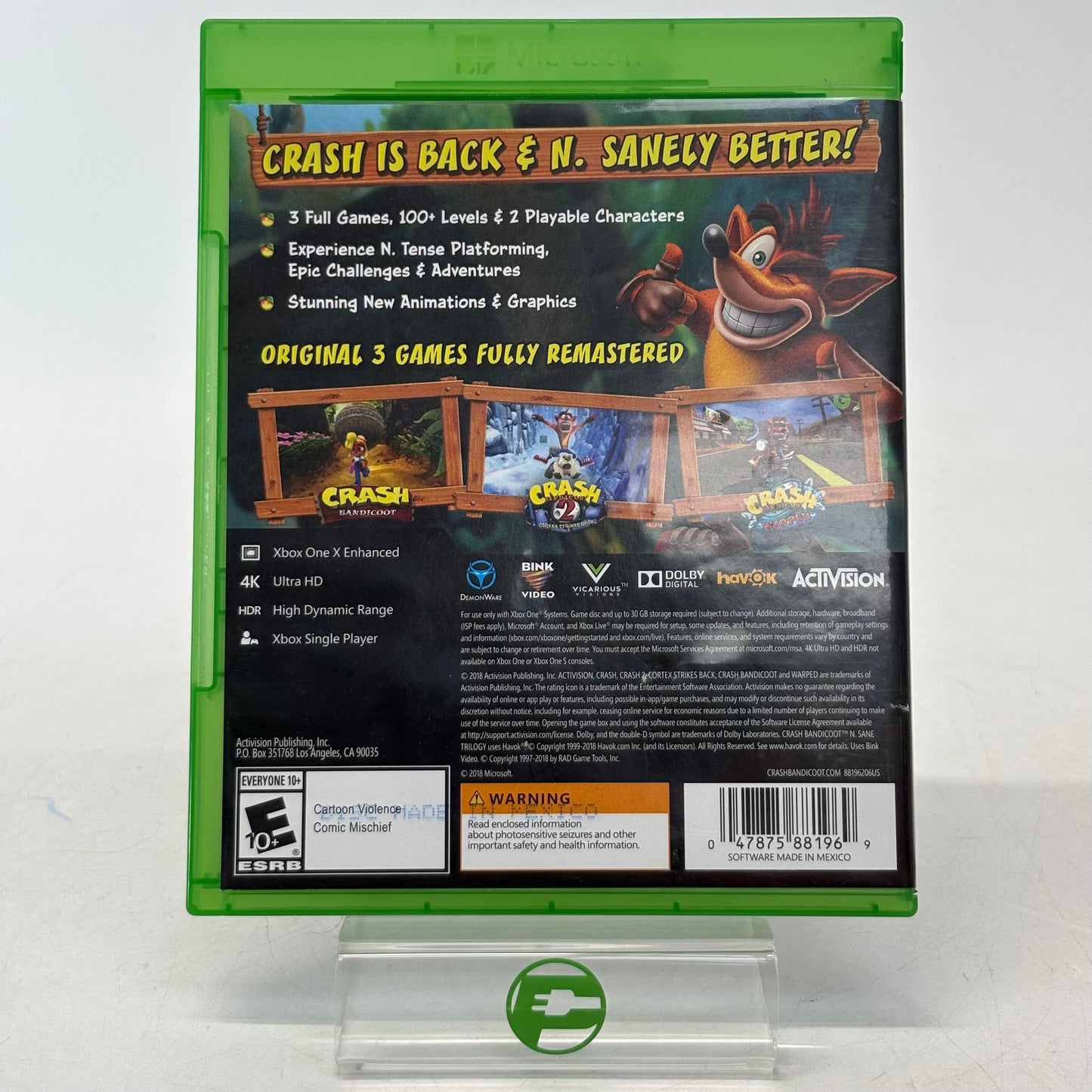 Crash Bandicoot N. Sane Trilogy (Microsoft Xbox One, 2018)