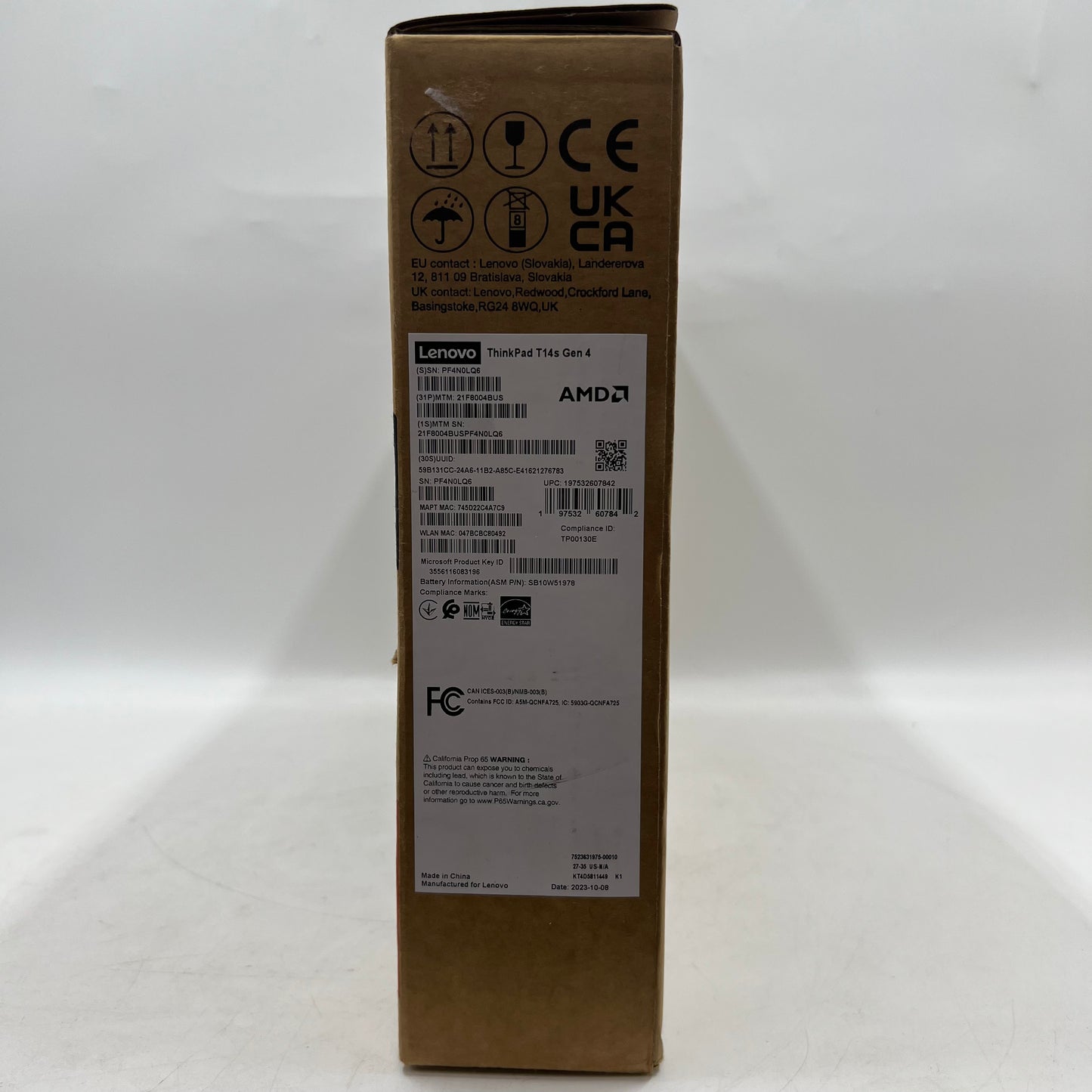 New Lenovo ThinkPad T14s Gen 4 21F8004BUS Ryzen 7 Pro 7840U 16GB 512GB