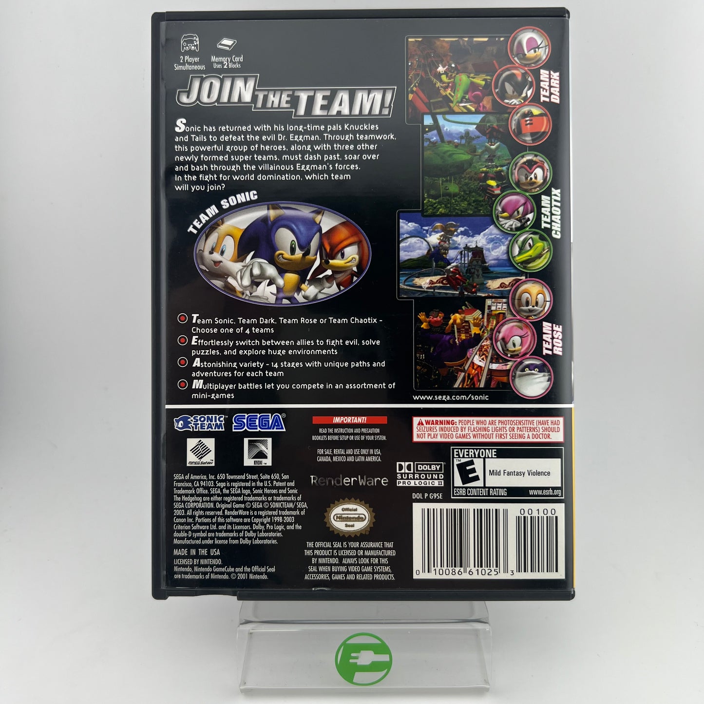 Sonic Heroes (Nintendo GameCube, 2004)
