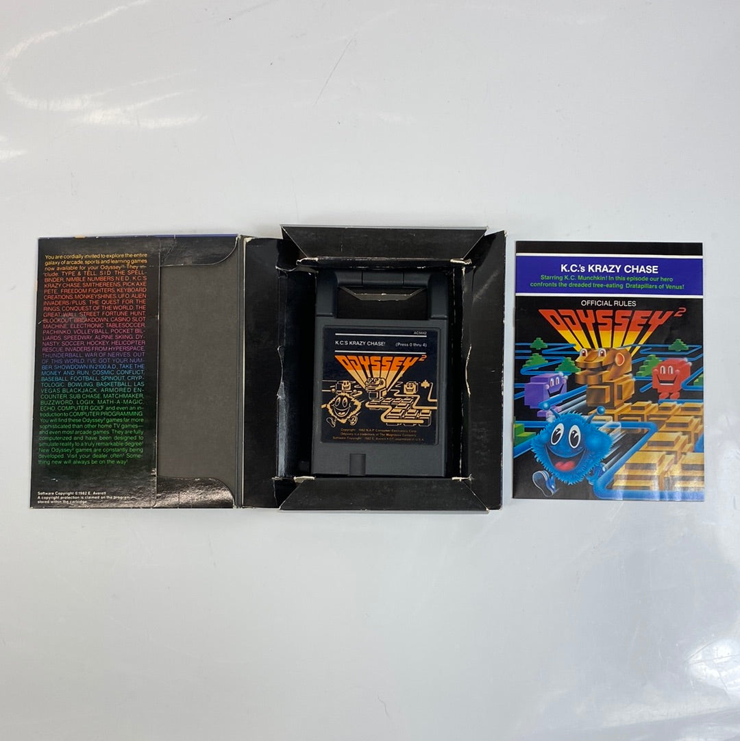 K.C.'s Krazy Chase! (Magnavox Odyssey 2, 1982) w/ Manual