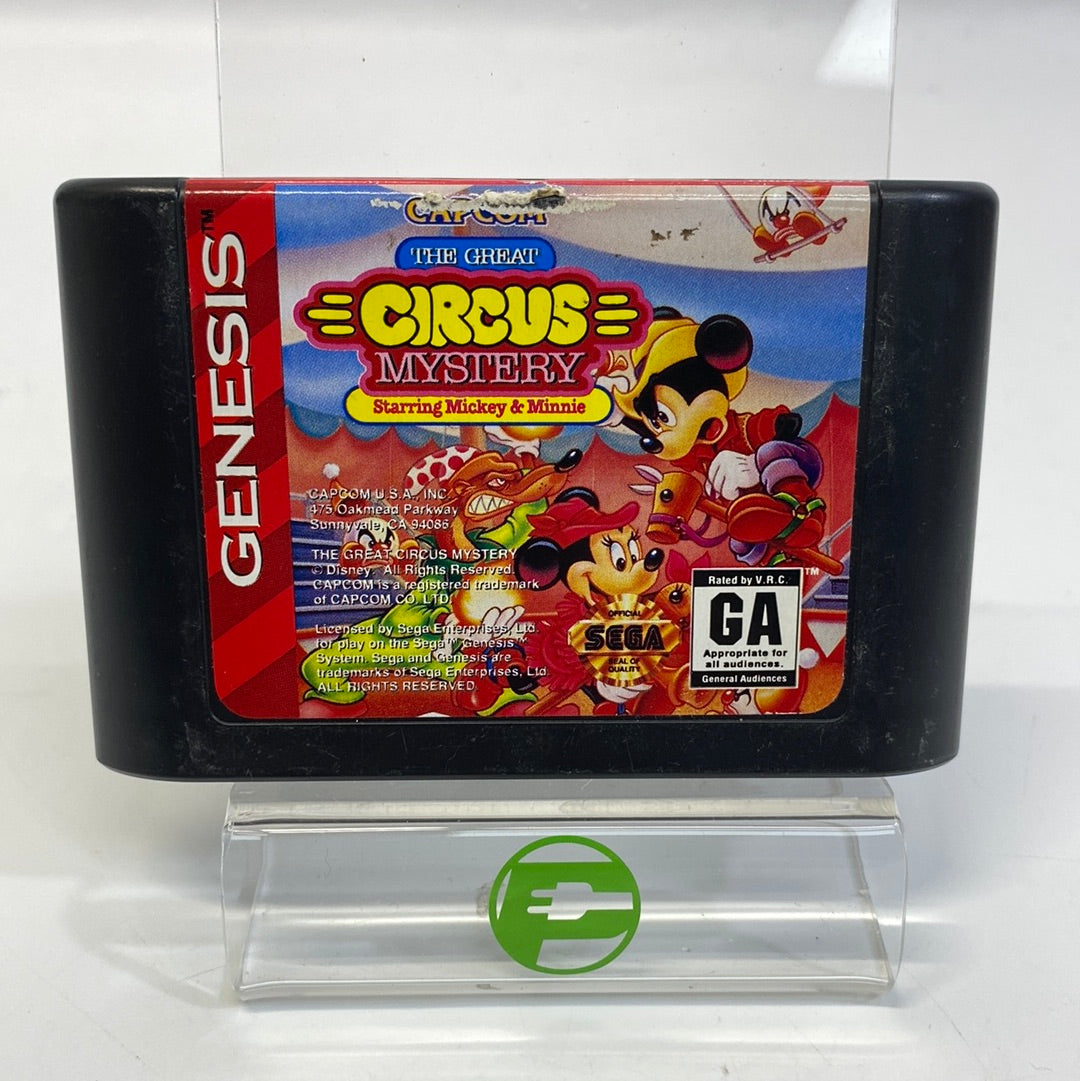 Great Circus Mystery Starring Mickey & Minnie (Sega Genesis, 1994) Cartridge Only
