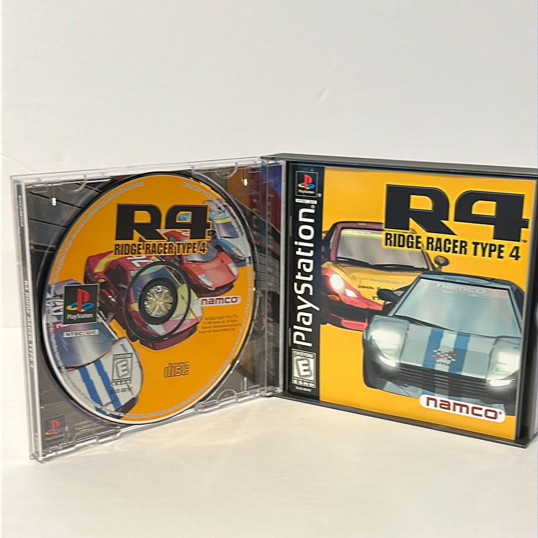 R4 Ridge Racer Type 4 (Sony Playstation 1 PS1, 1999) W/ Bonus Disc