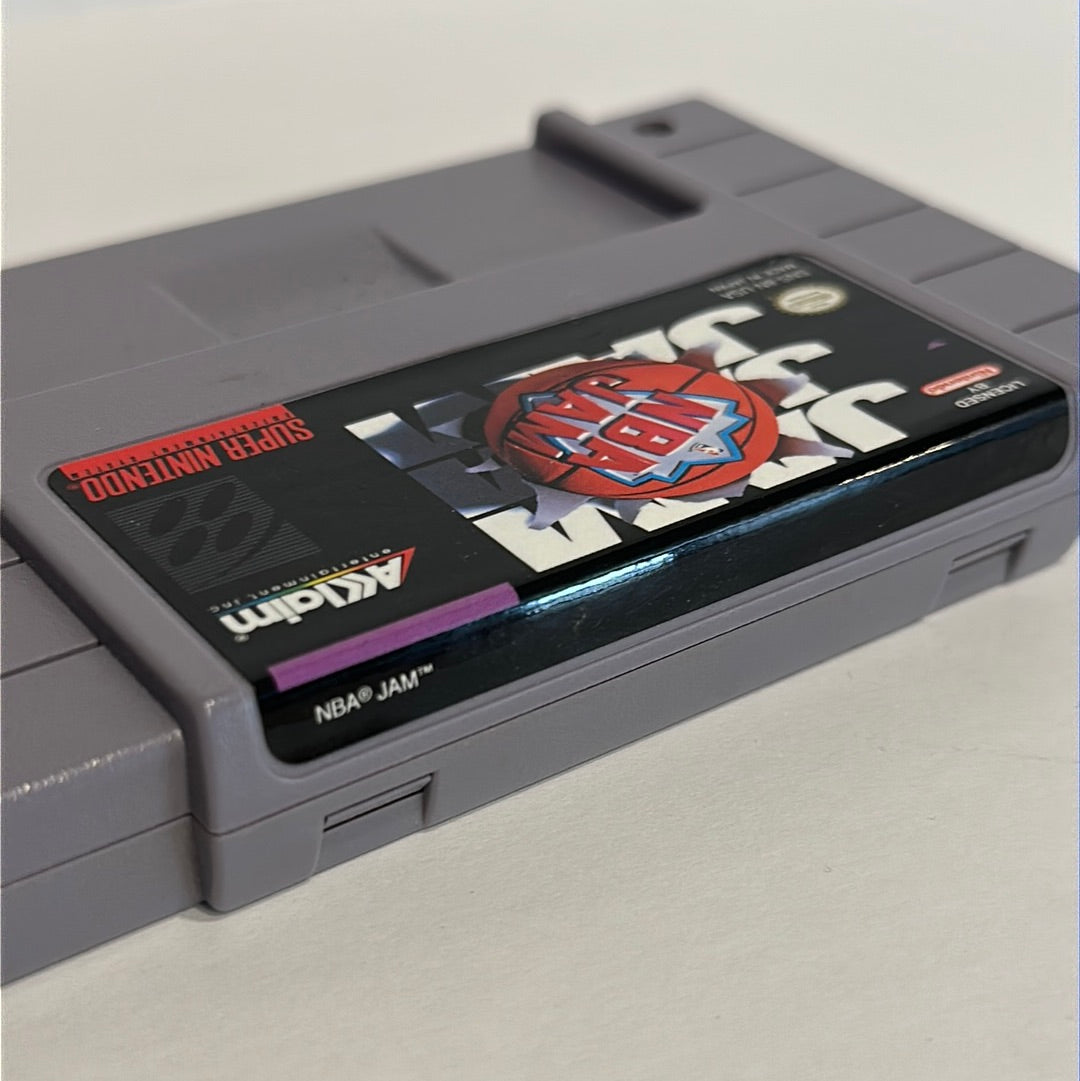 NBA Jam (Super Nintendo SNES, 1994) w/ Box & Manual