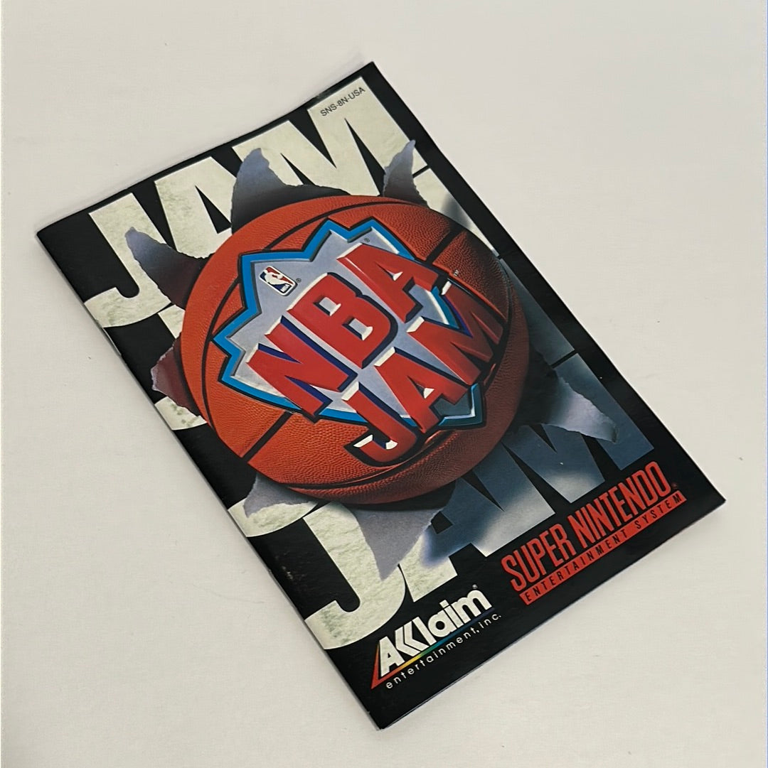 NBA Jam (Super Nintendo SNES, 1994) w/ Box & Manual