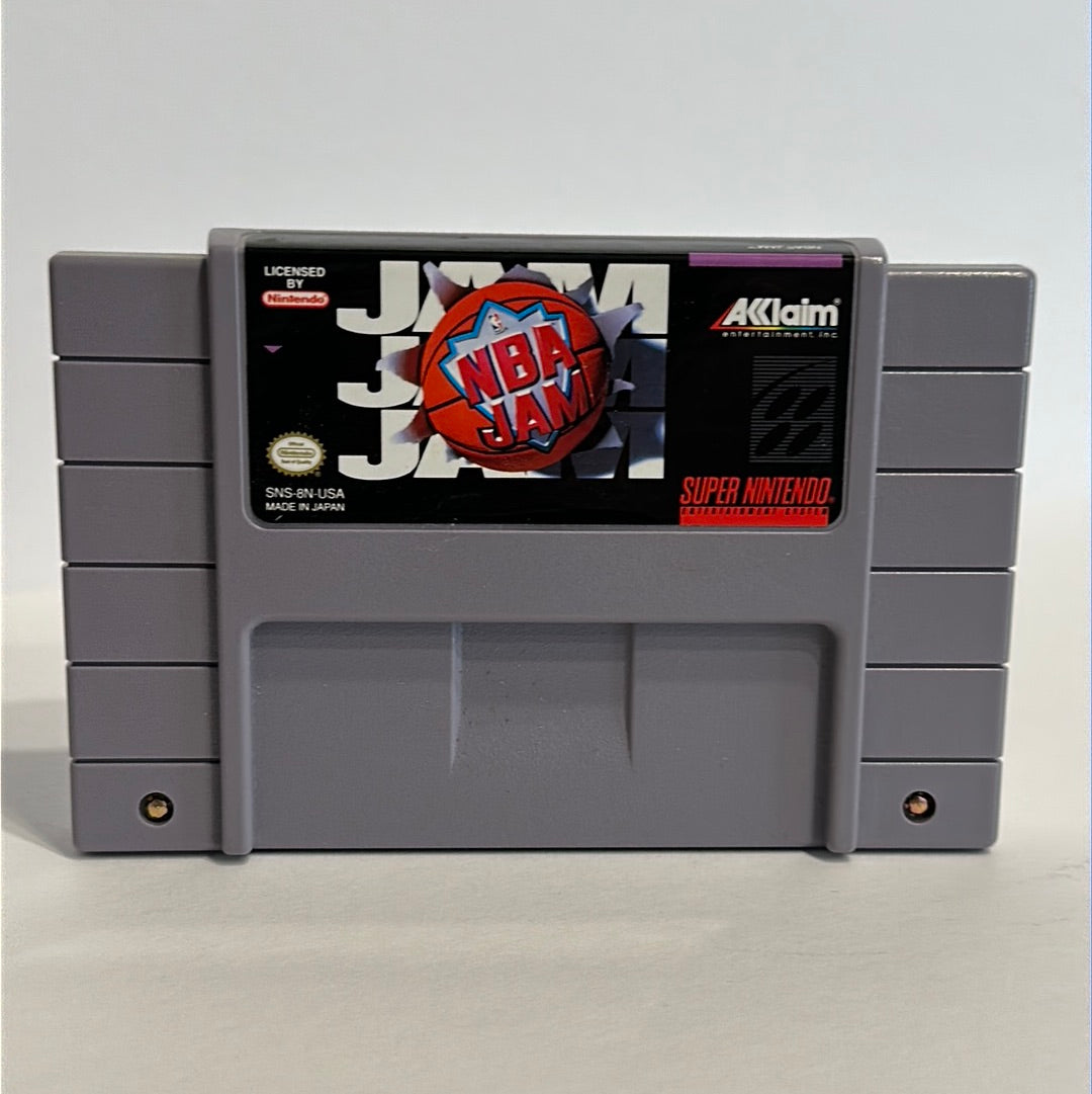 NBA Jam (Super Nintendo SNES, 1994) w/ Box & Manual