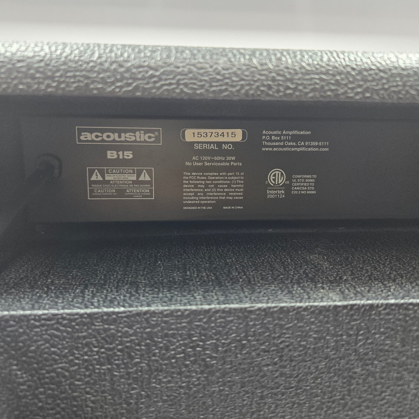 Acoustic B15 15W 1 Channel Power Amplifier