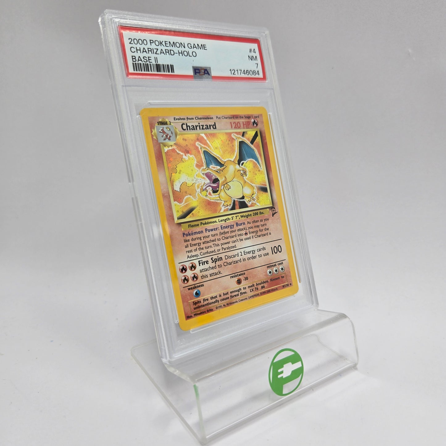 Pokémon TCG Charizard #4 Base Set 2 Trading Card 4/130 Near Mint PSA 7
