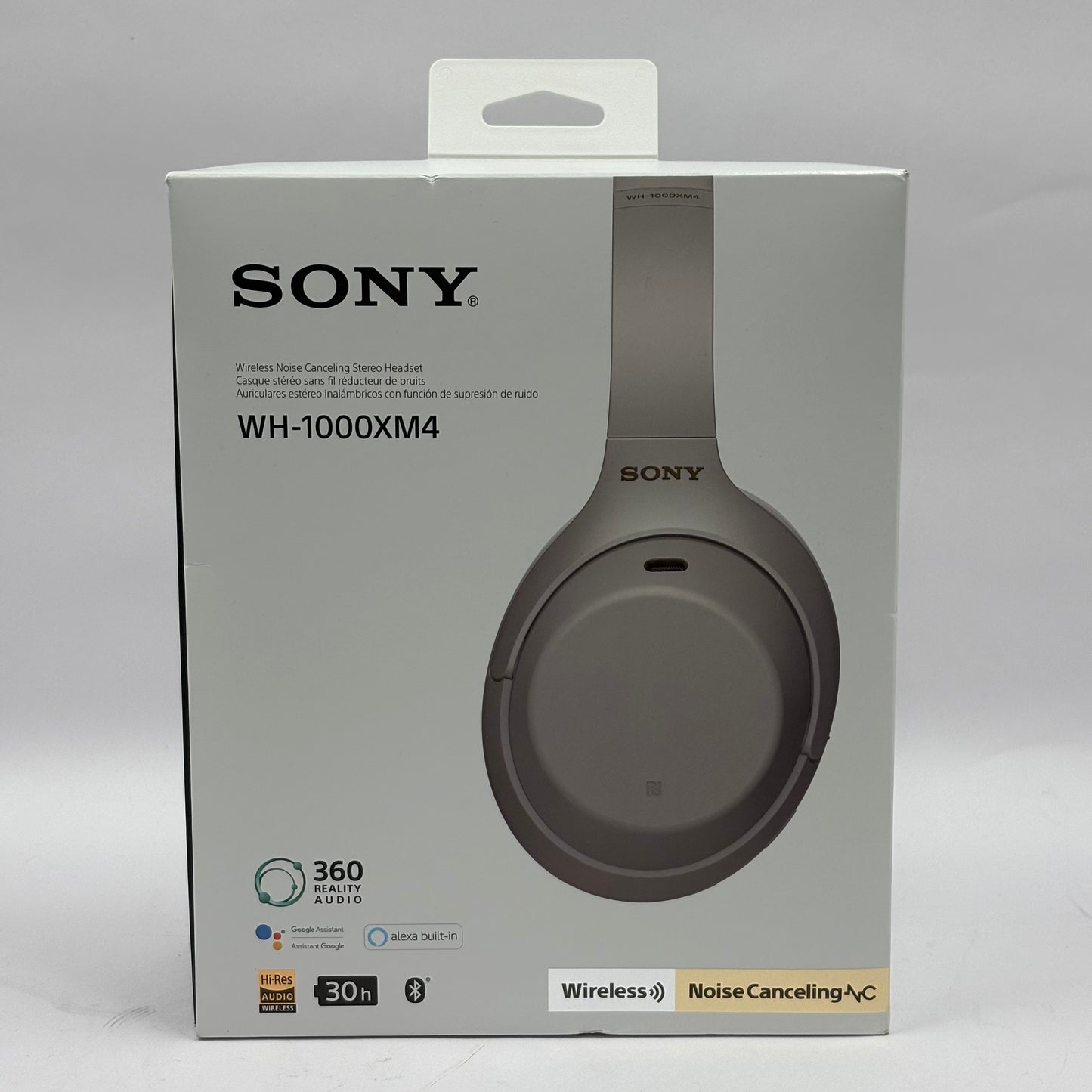 Sony WH-1000XM4 Wireless Over-Ear Bluetooth Headphones Silver