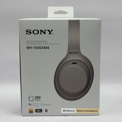 Sony WH-1000XM4 Wireless Over-Ear Bluetooth Headphones Silver