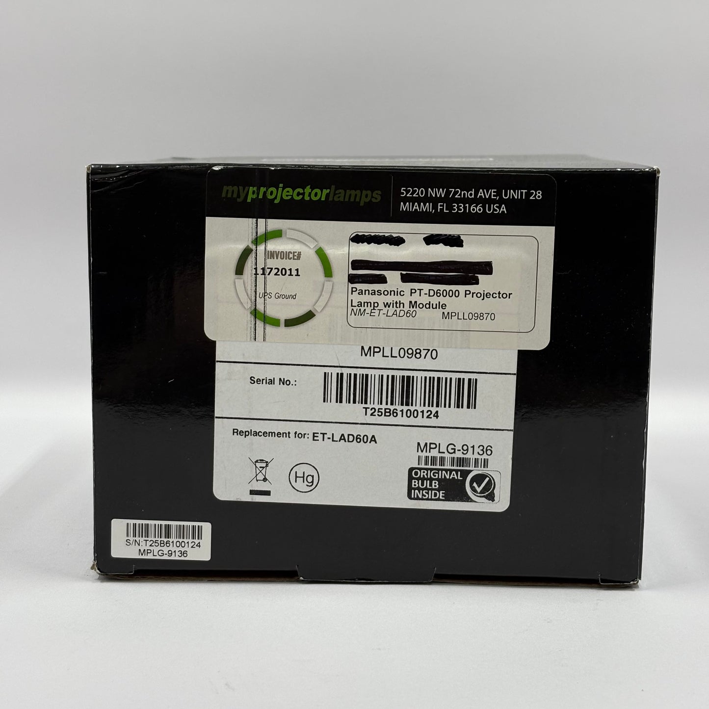 New MyProjectorLamps Panasonic PT-D6000 Projector Lamp with Module MPLG-9136