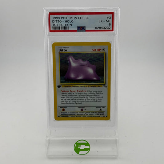 Pokémon TCG Ditto [1st Edition] #3 Jungle 3/62 EX-MT PSA 6
