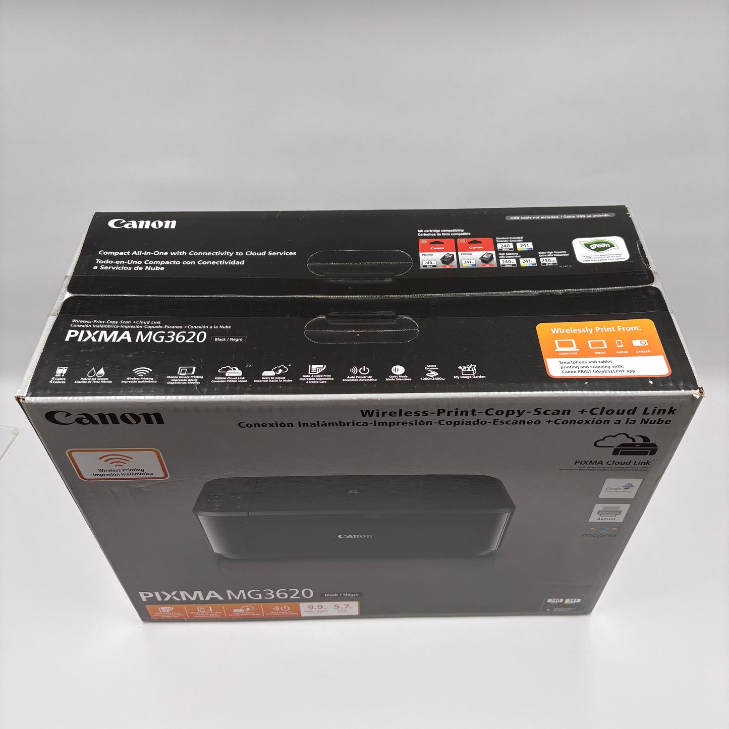 New Canon PIXMA Wireless All-in-One Color Inkjet Printer MG3620