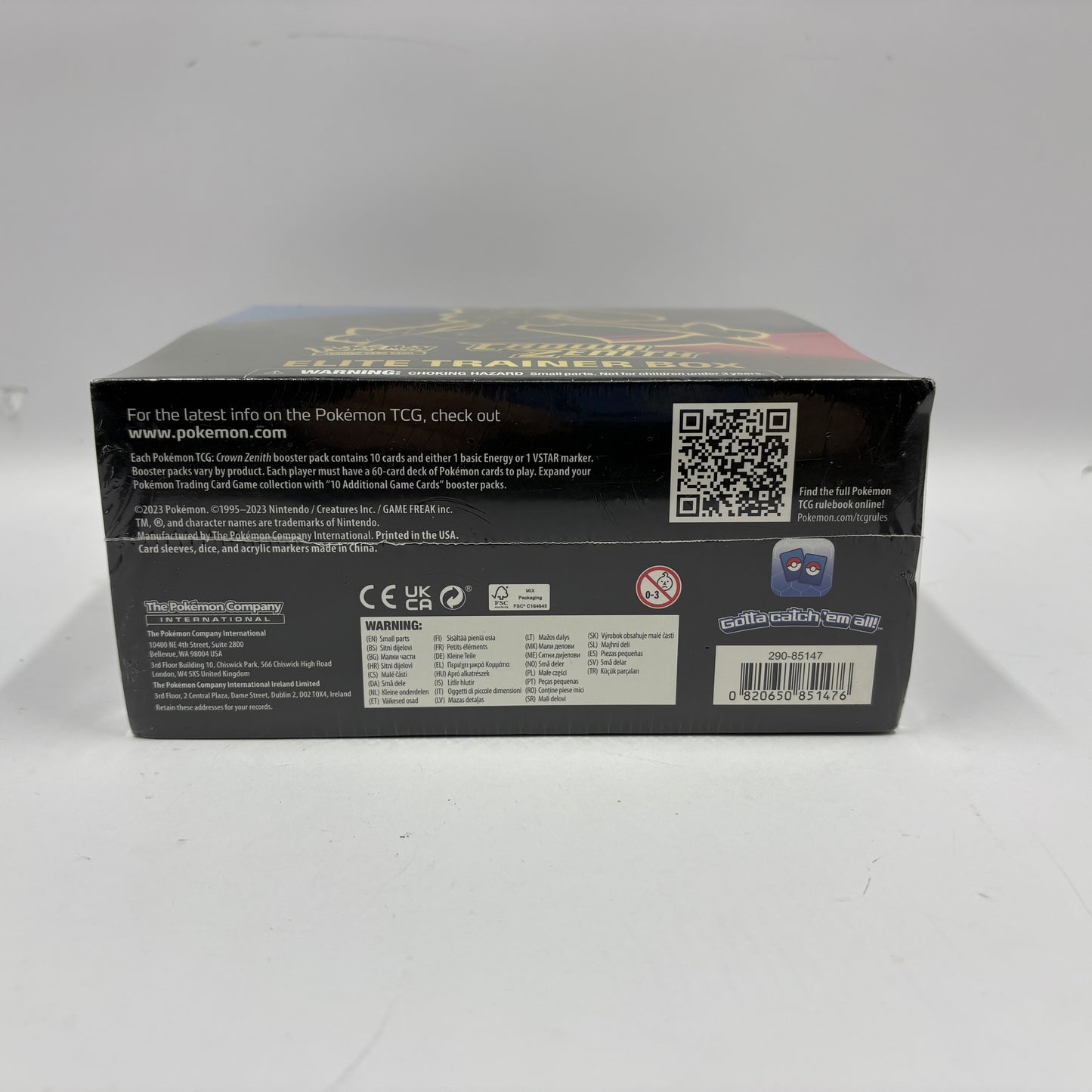 New Pokémon TCG Crown Zenith Elite Trainer Box Rip