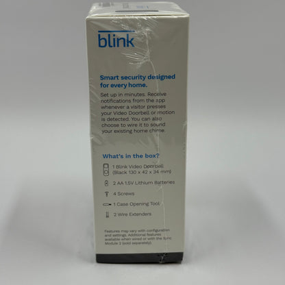 New Blink Video Doorbell Battery Powered Security Camera B08SG2MS3V Unclaimed