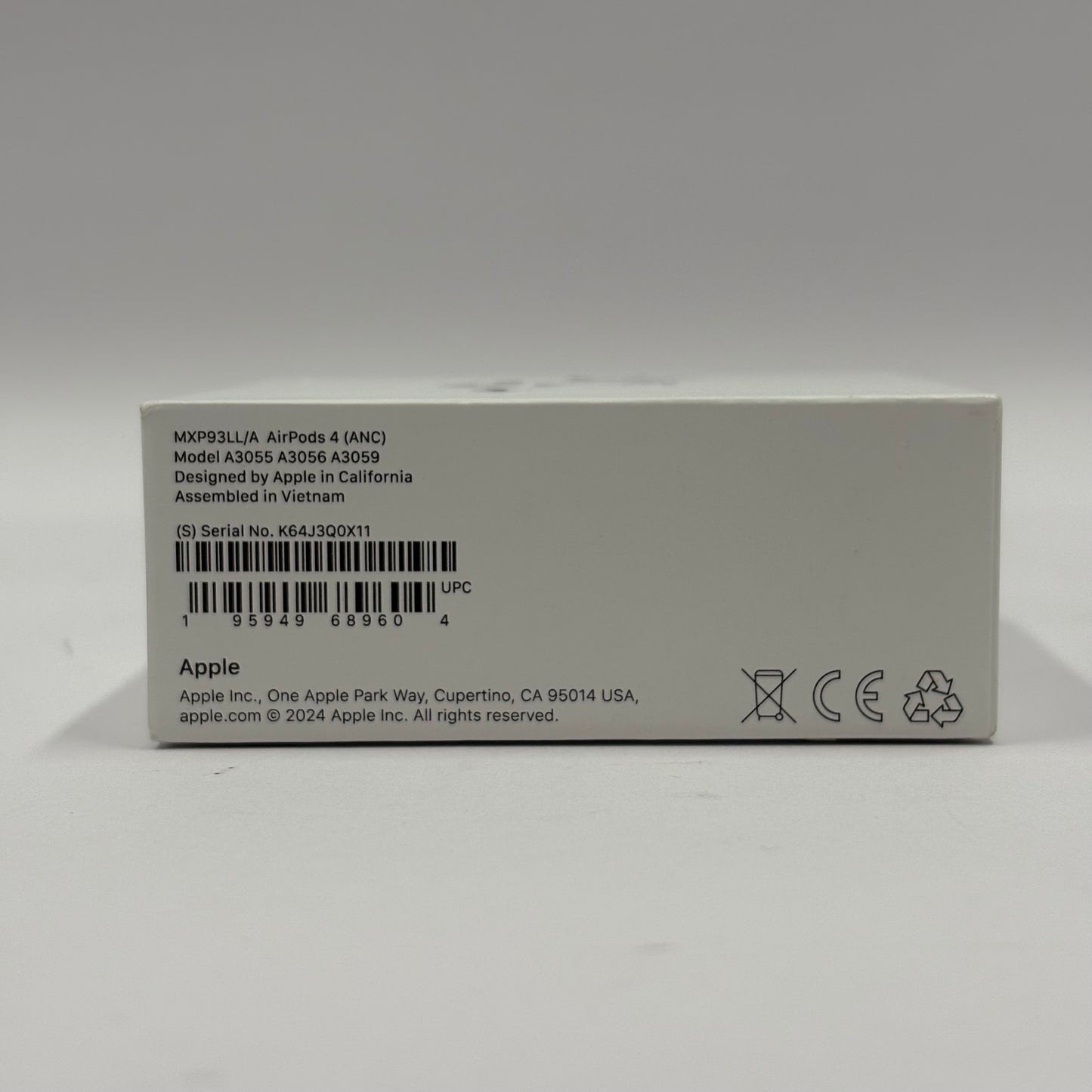 New Apple AirPods 4th Gen ANC with MagSafe Charging Case MXP93LL/A