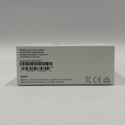 New Apple AirPods 4th Gen ANC with MagSafe Charging Case MXP93LL/A