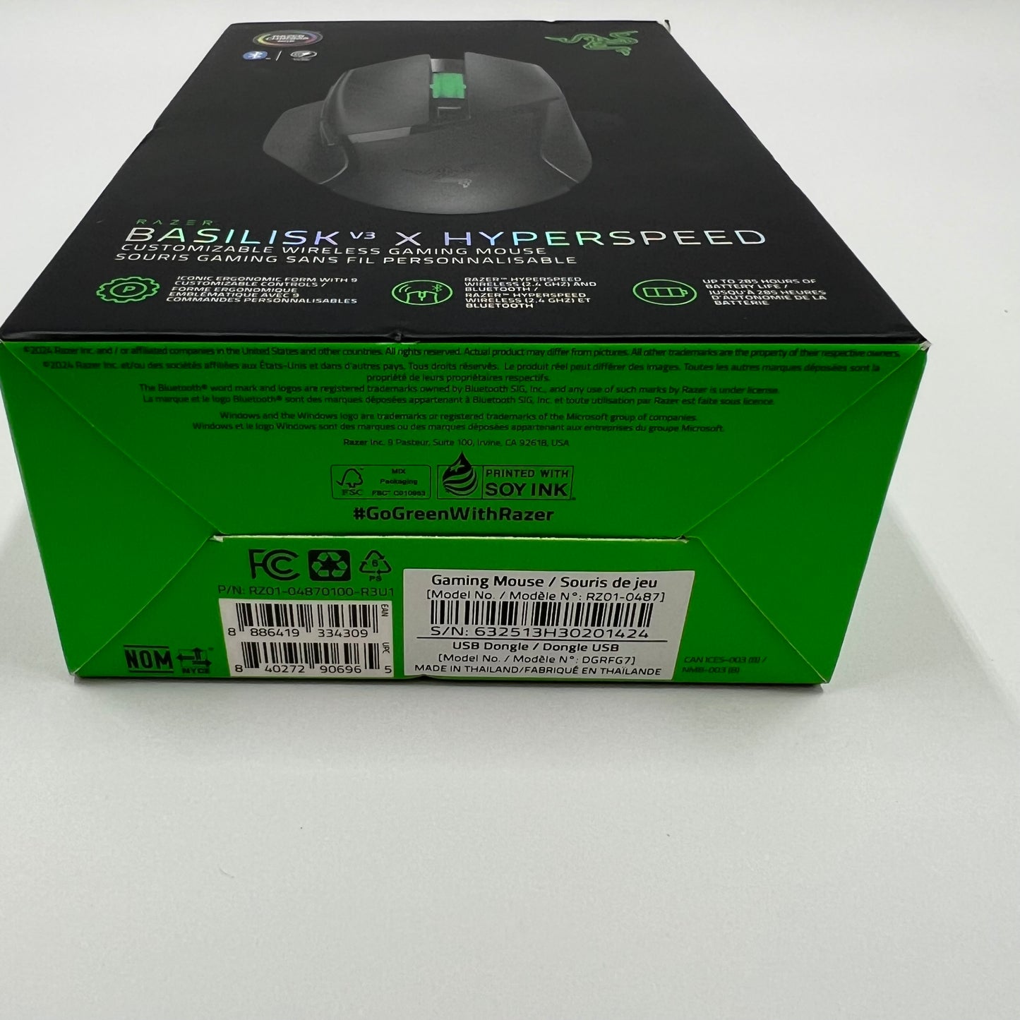 New Razer Basilisk V3 X HyperSpeed Wireless Gaming Mouse RZ01-0487 Black