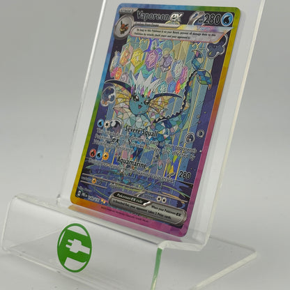 Pokémon TCG Prismatic Evolution Vaporeon EX 165/85 English