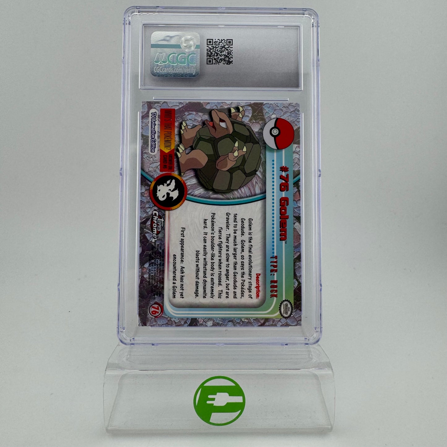 Pokémon TCG Topps Series 1 Golem #76 Foil English CGC 10 GEM MINT