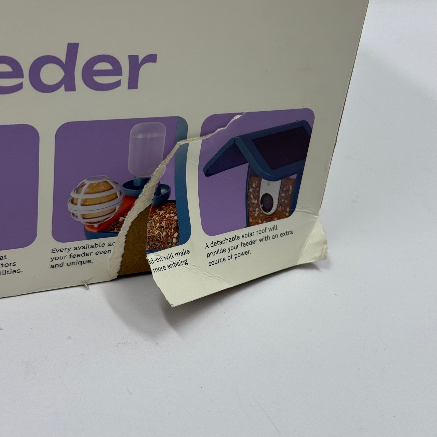 New Birdbuddy Smart Bird Feeder Blue Shelf Wear BBG1003BAC