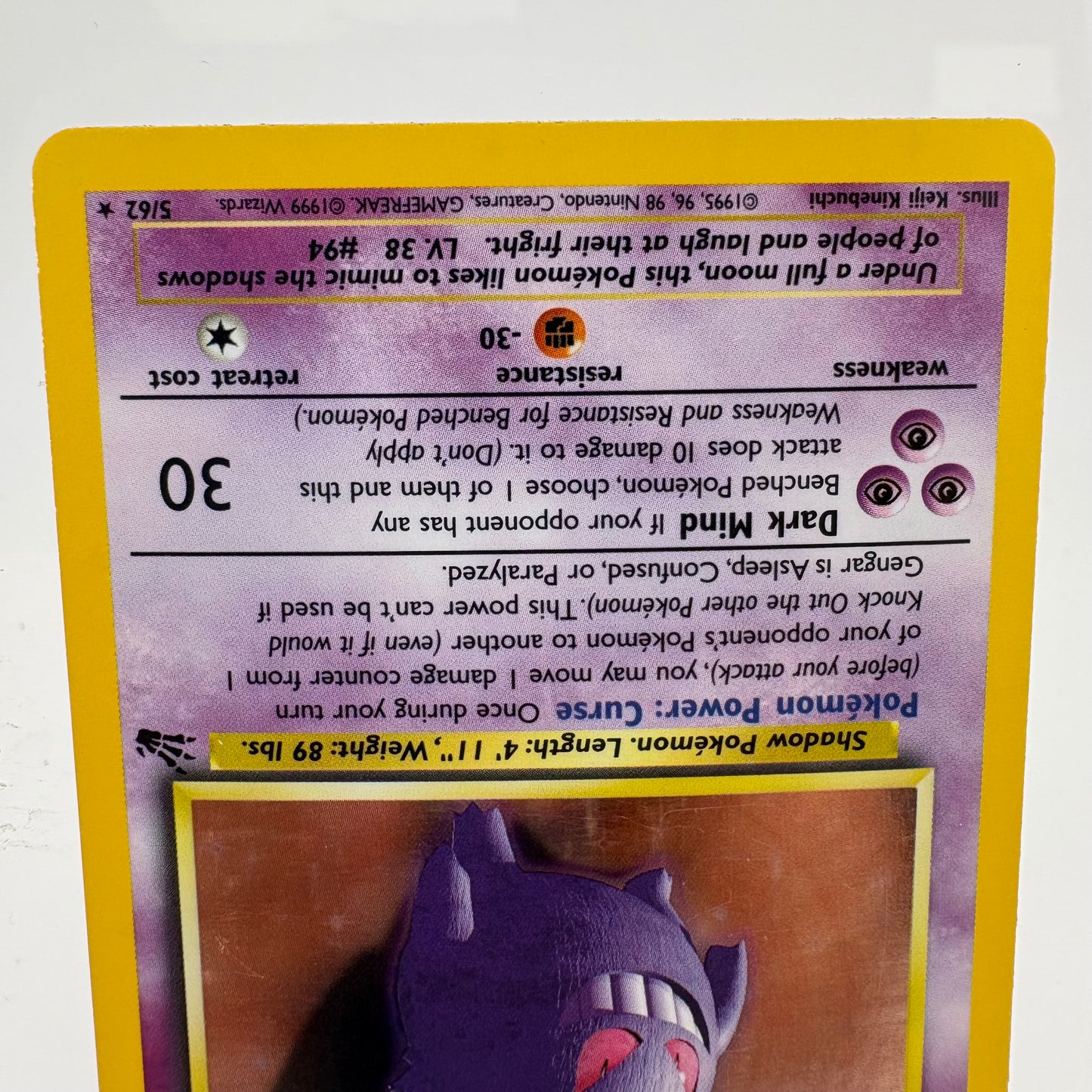 Pokémon TCG Fossil Gengar #5 Holo English MP