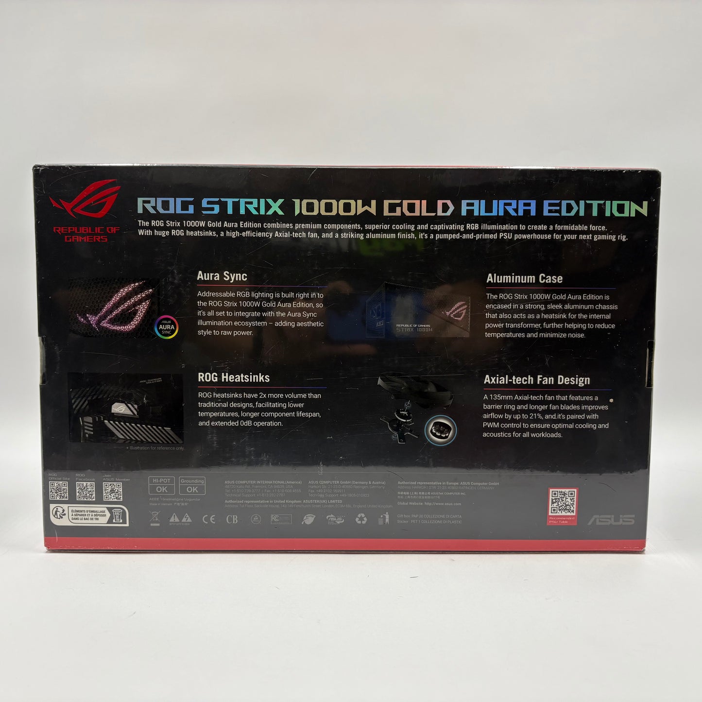 New Rog Strix 1000w Aura Edition Power Supply ROG-STRIX-1000G-AURA-GAMING