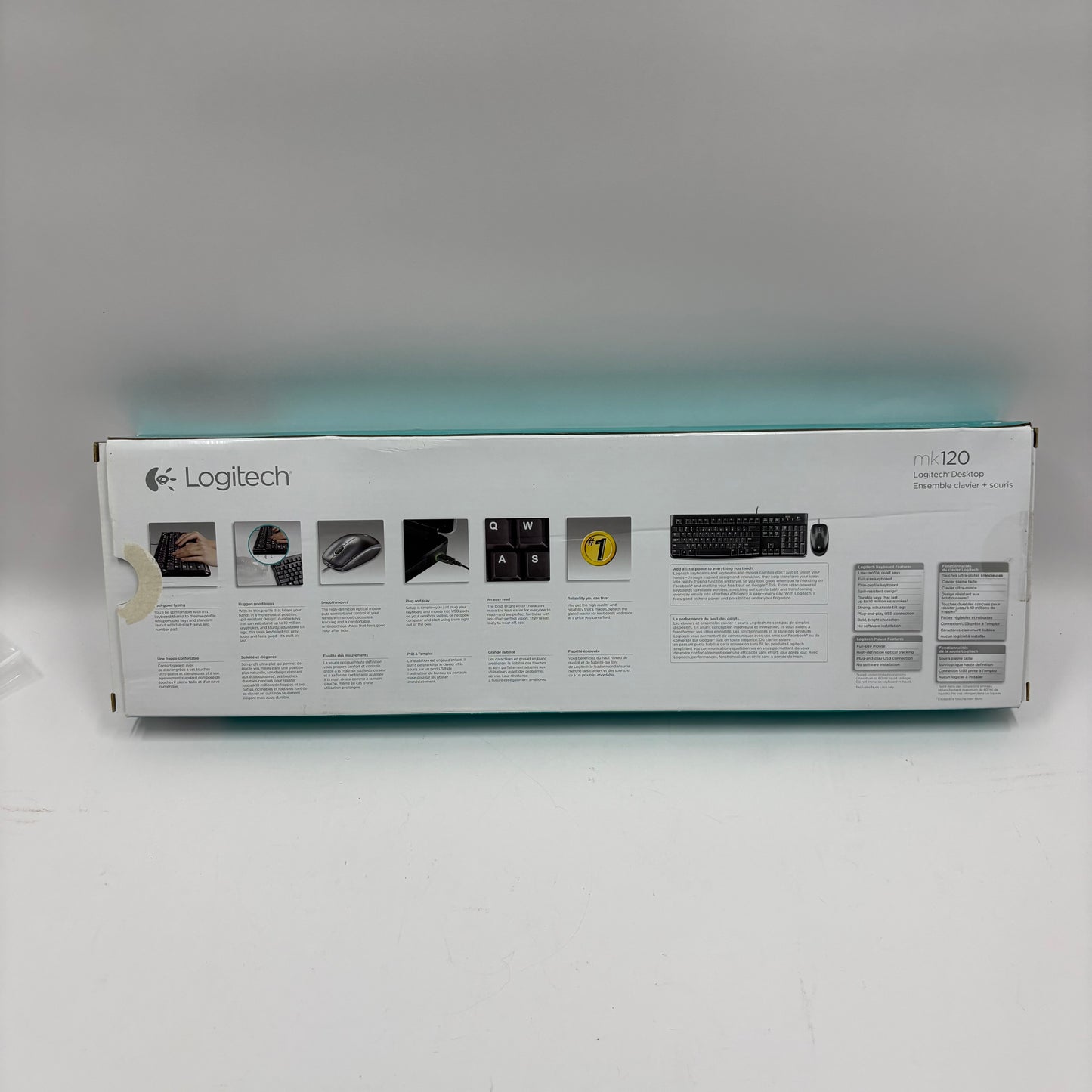 New Logitech MK120 Wired Keyboard and Mouse 920-002565