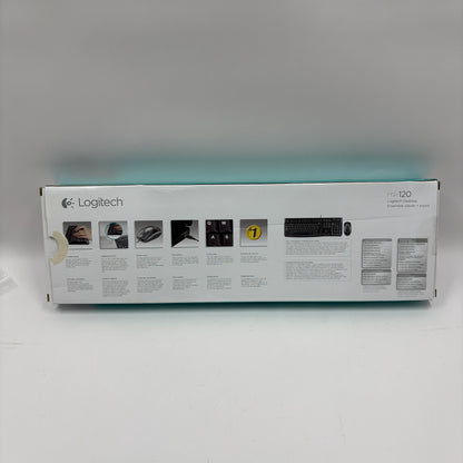 New Logitech MK120 Wired Keyboard and Mouse 920-002565