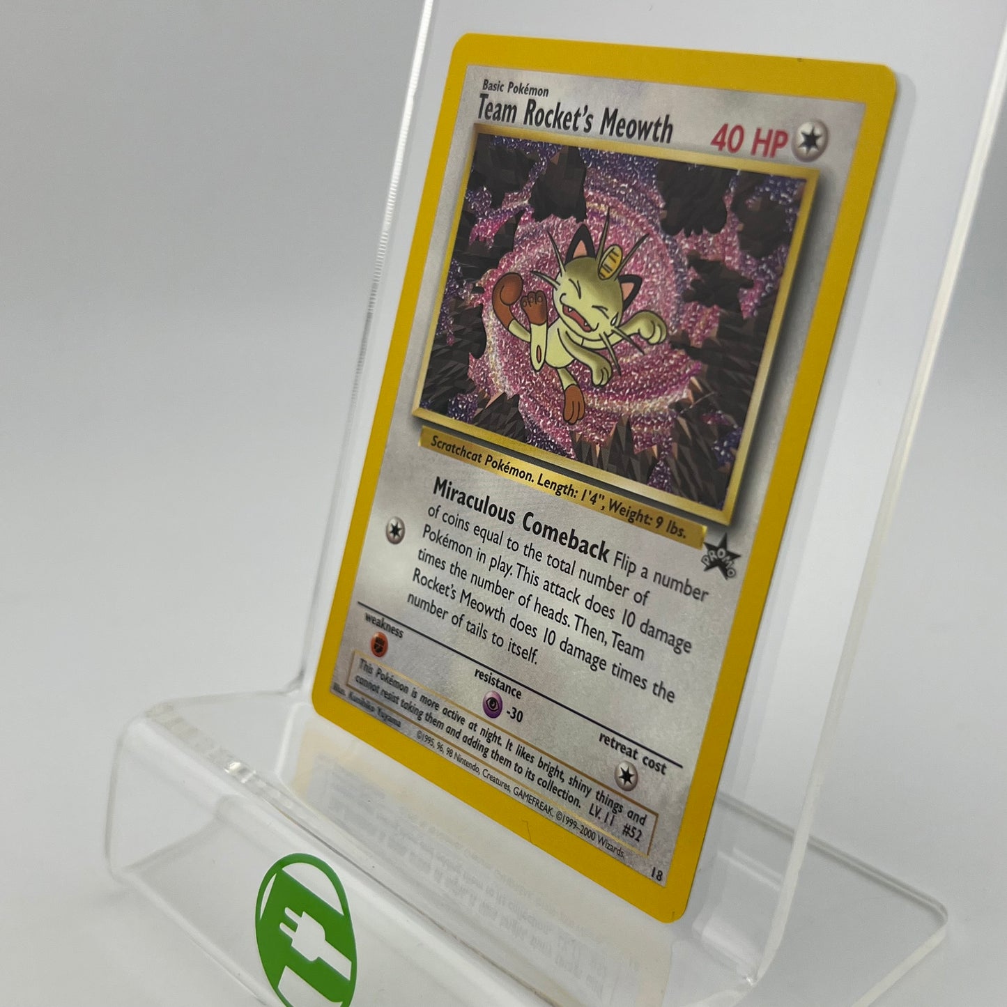 Pokémon TCG Promo Team Rocket's Meowth 18 English