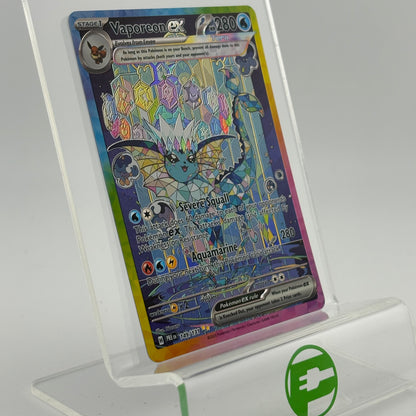 Pokémon TCG Prismatic Evolution Vaporeon EX 165/85 English