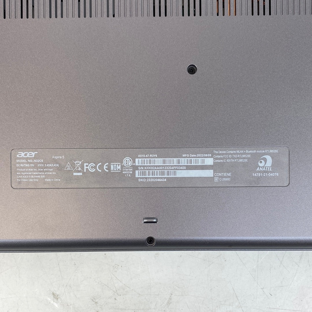 Acer Aspire 5 N22C6 15.6" Ryzen 5 5625U 2.30GHz 8GB RAM 512GB SSD