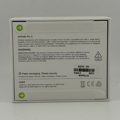 New Apple AirPods Pro 3rd Gen with MagSafe Charging Case MFHP4LL/A