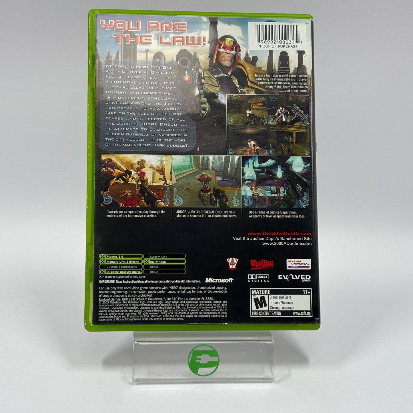 Judge Dredd: Dredd vs Death (Microsoft Xbox, 2005)
