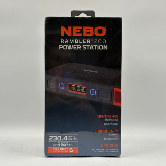 New NEBO Rambler 200 Portable Power Station NEB-PST-0003