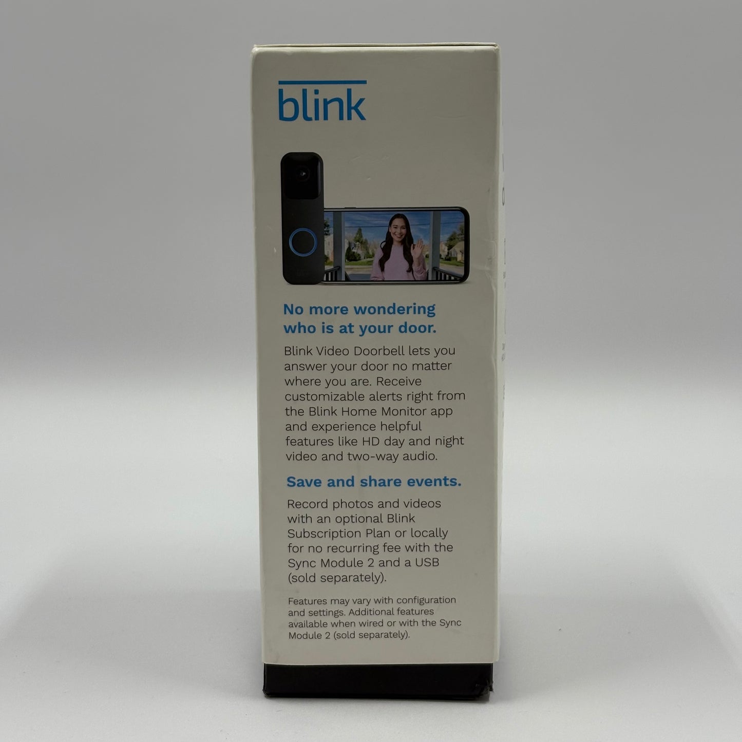 New Blink Smart WiFi Video Doorbell Black B08SG2MS3V