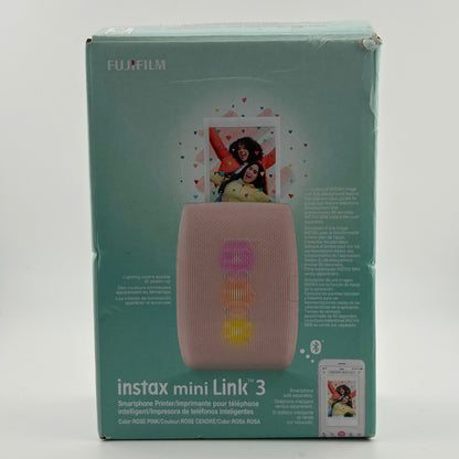 New Fujifilm Instax Mini Link 3 Smartphone Printer Pink