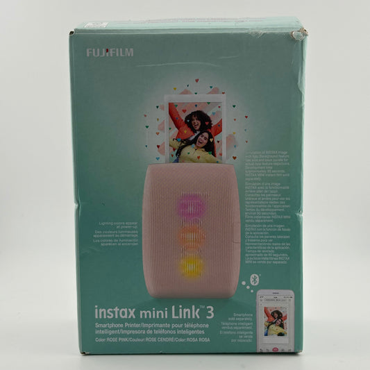 New Fujifilm Instax Mini Link 3 Smartphone Printer Pink