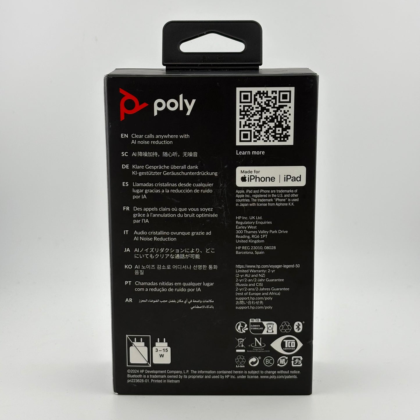 New Poly Voyager Legend 50 Premium Bluetooth Headset Black AV4P1AA