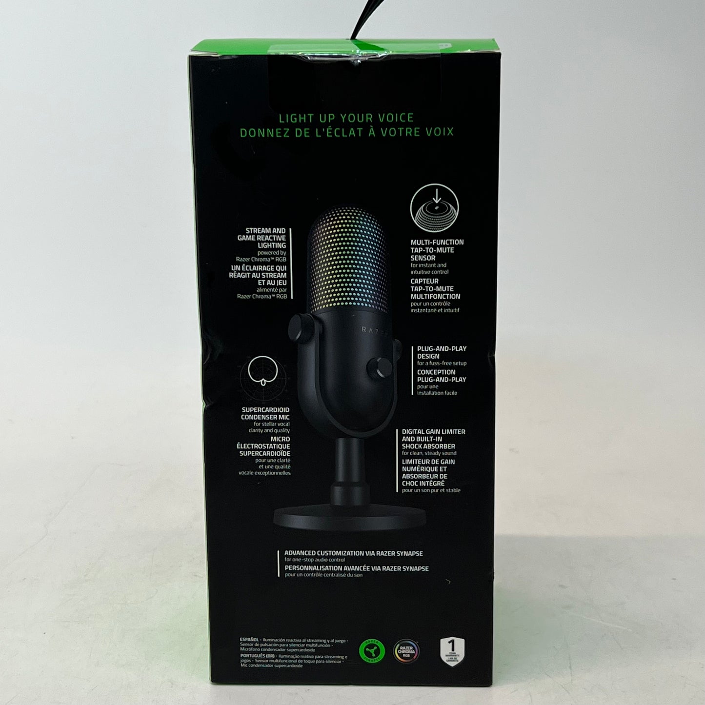 New Razer Seiren V3 Chroma RGB USB Microphone RZ19-0506